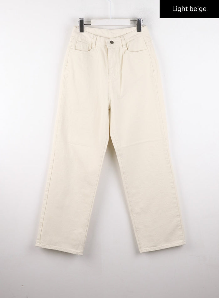 straight-leg-fleece-pants-cd307 / Light beige