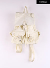 flip-pocket-backpack-cf406 / Light beige