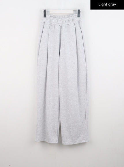 pintuck-sweatpants-cn317 / Light gray
