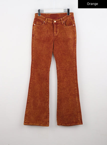 slim-fit-boot-cut-pants-cn320 / Orange