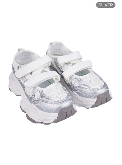 sporty-mary-jane-sneakers-co419 / Silver