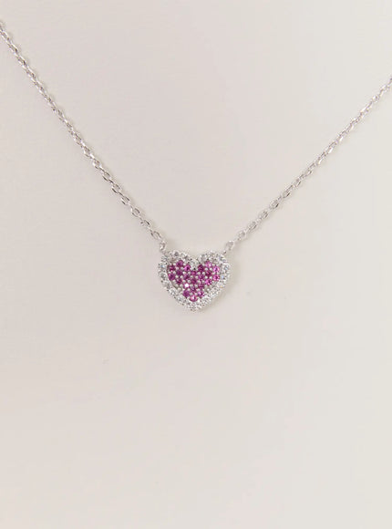acc-rose-love-spark-necklace-kc1008 / Silver