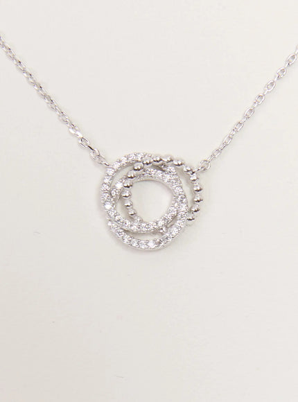acc-trinity-cubic-necklace-kc1008 / Silver