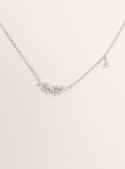 acc-mini-cluster-shine-necklace-kc1008 / Silver