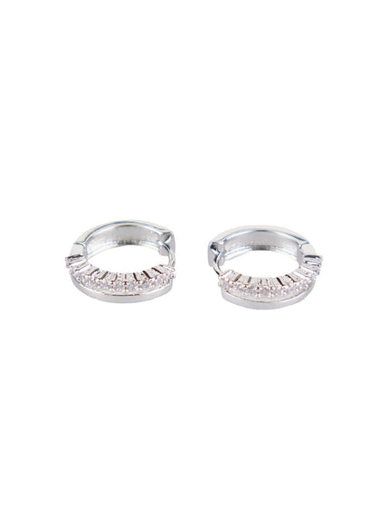 half-cubic-earrings-ij503 / Silver