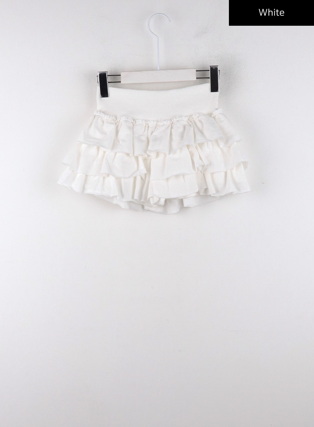 frill-layered-mini-skirt-cd321 / White