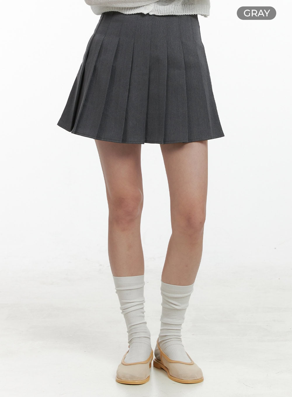 A-Line Pleated Mini Skirt OL411 - Romantic style | LEWKIN