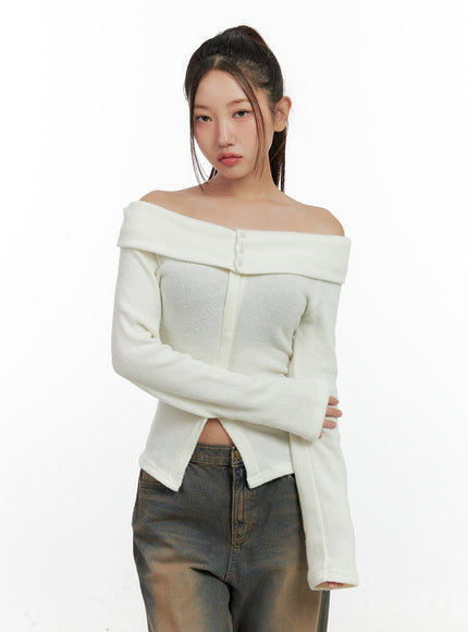 buttoned-off-shoulder-blouse-cn412