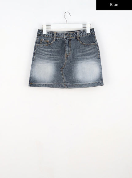 Blue Denim Mini Skirt CA327