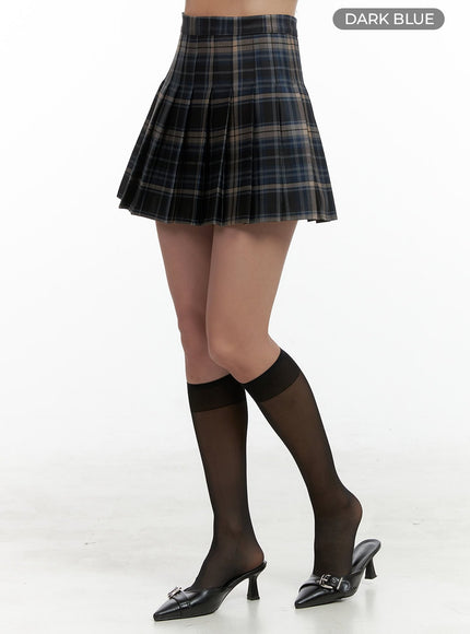 plaid-pleated-mini-skirt-ol401