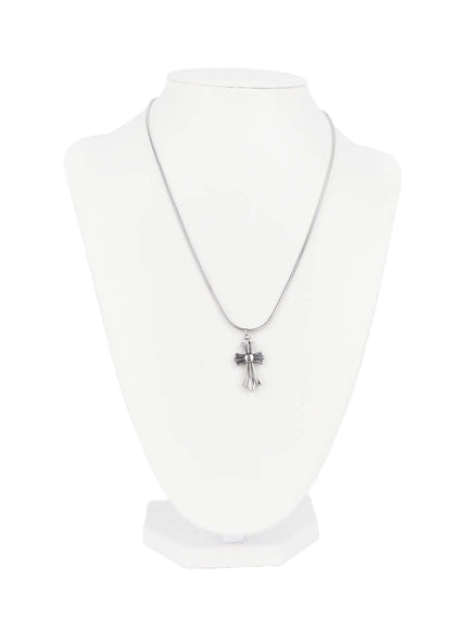 gothic-silver-cross-chain-necklace-cs511