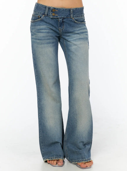 raleigh-double-button-low-rise-bootcut-flared-jeans-cu518
