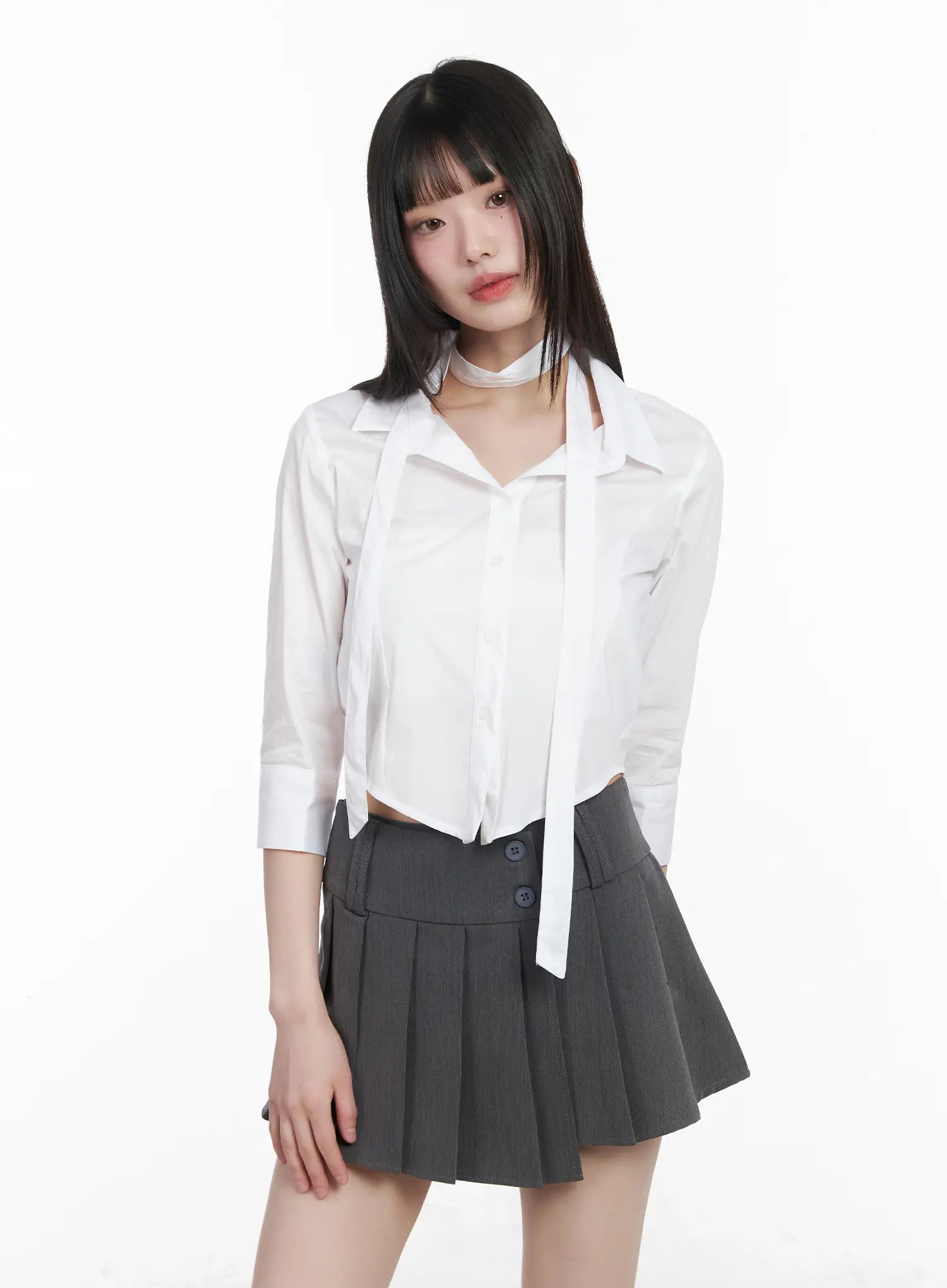 chic-cropped-blouse-scarf-set-cm525