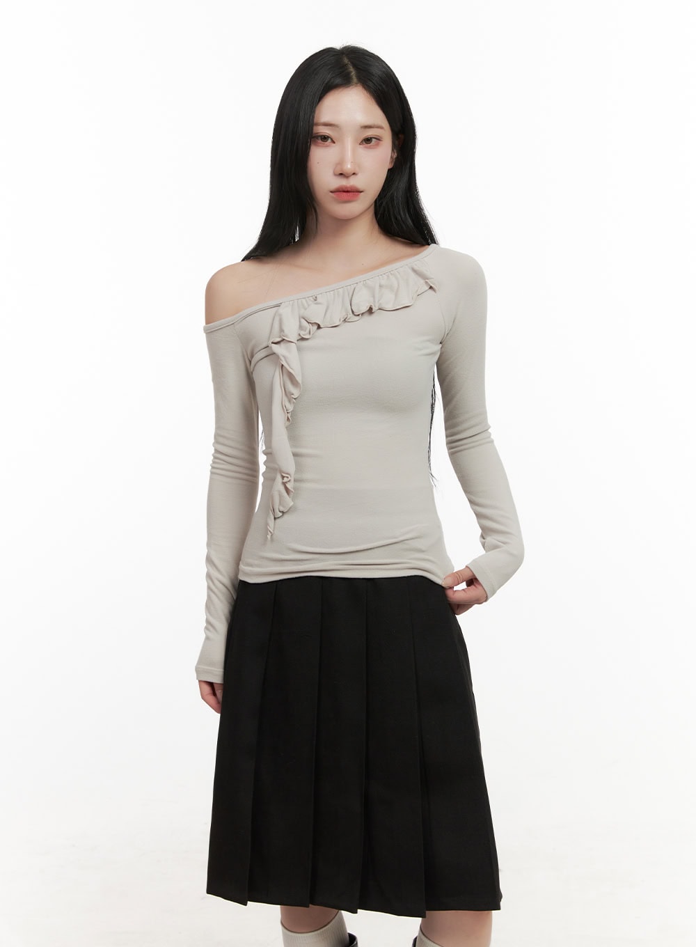 one-shoulder-long-sleeve-blouse-cd410