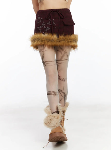 faux-fur-trim-mini-skirt-cd518