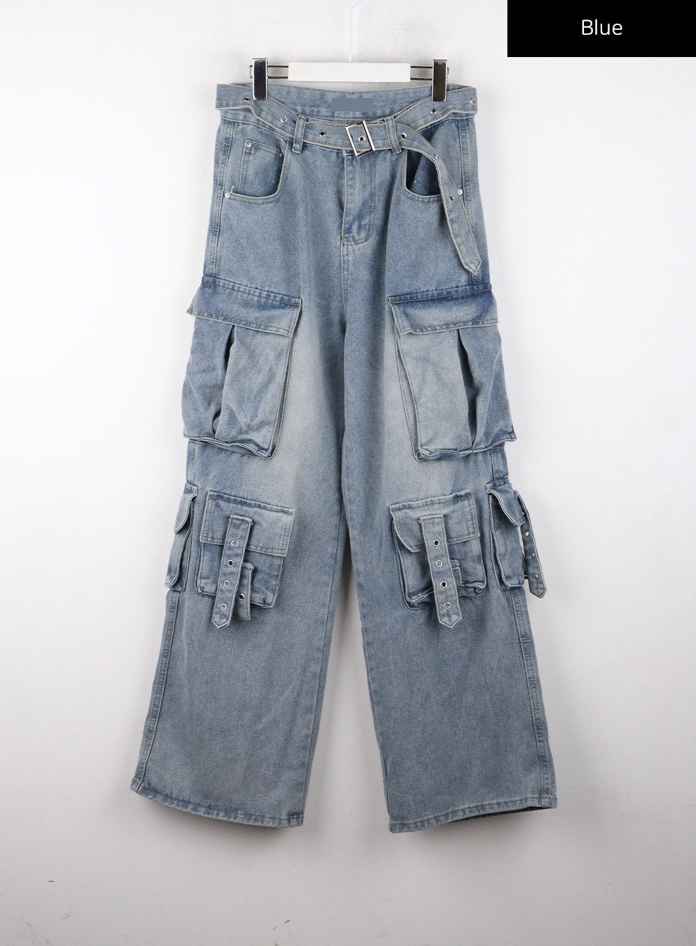 Wide Cargo Belted Jeans CD322