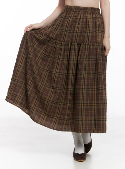 plaid-frill-maxi-skirt-cj506