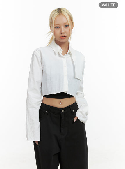 buttoned-solid-crop-blouse-co414