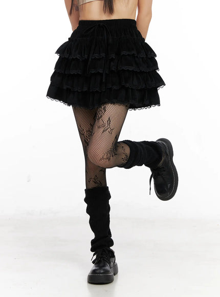 lace-up-ruffle-tiered-mini-skirt-cn520