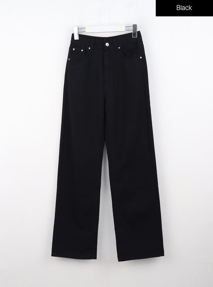 wide-fit-cotton-trousers-oo327 / Black