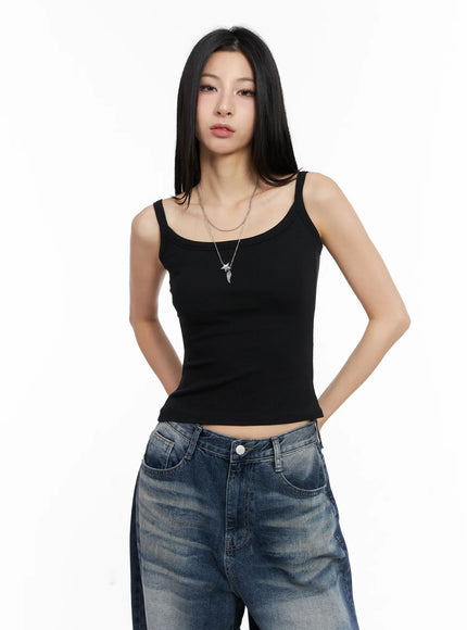 basic-ribbed-tank-top-cc1109 / Black