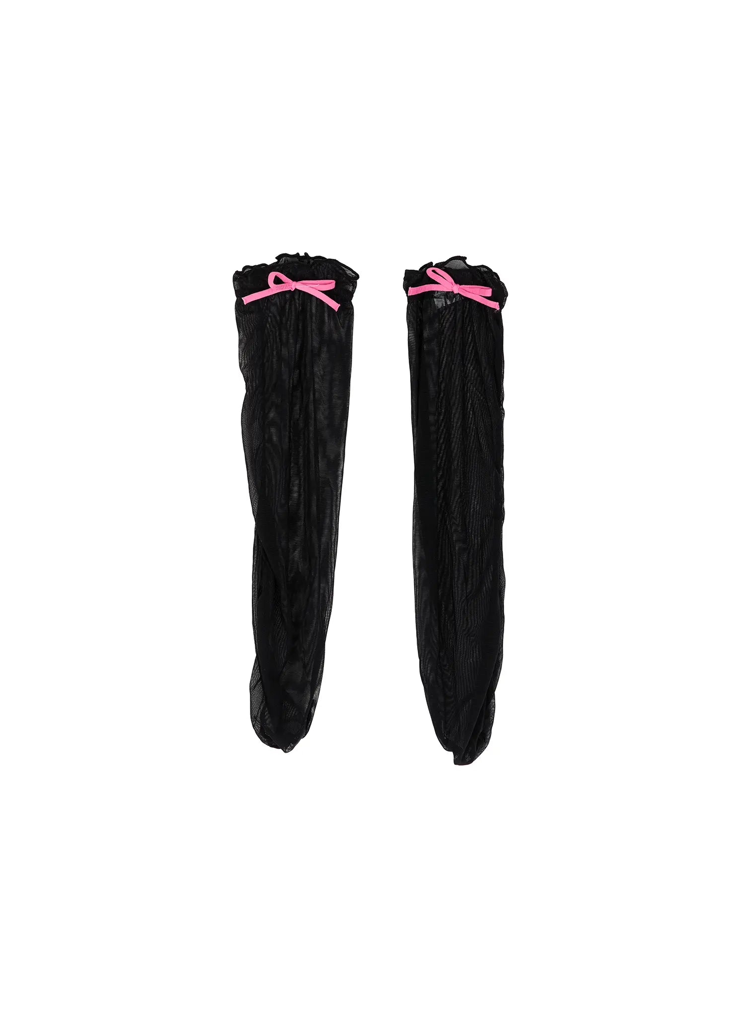 cute-sheer-bow-knee-socks-cu508 / Black