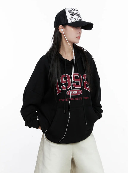 oversized-1992-graphic-hoodie-cs510 / Black