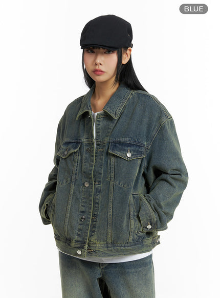 vintage-denim-jacket-unisex-cm407 / Blue