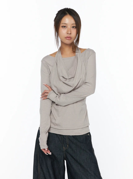 layered-long-sleeve-halter-top-ca516