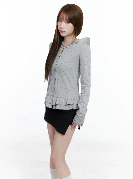 ruffle-polka-dot-hooded-cardigan-cs501