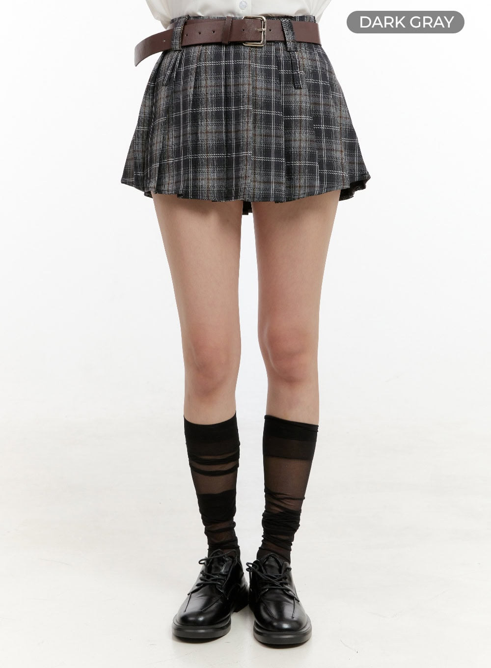 plaid-double-belted-pleated-mini-skirt-og429