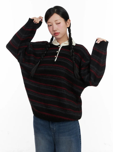 striped-knit-collar-sweater-cd501