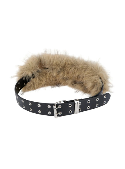 faux-fur-eyelet-belt-cn527