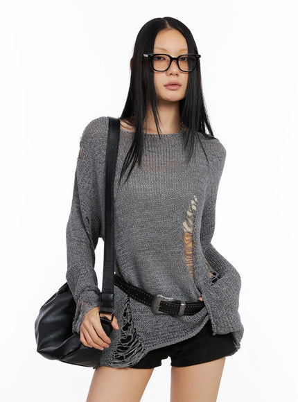 loose-fit-distressed-knit-sweater-cs511