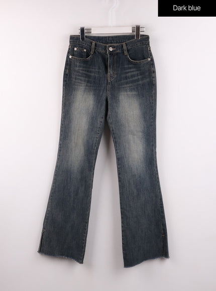 mid-waist-solid-flared-jeans-cf401