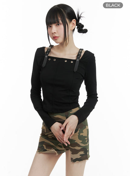 solid-buckle-cropped-long-sleeve-om426