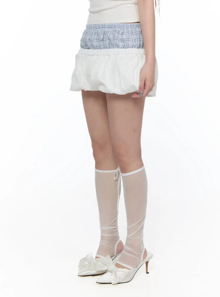 plaid-layered-puff-shorts-ca520