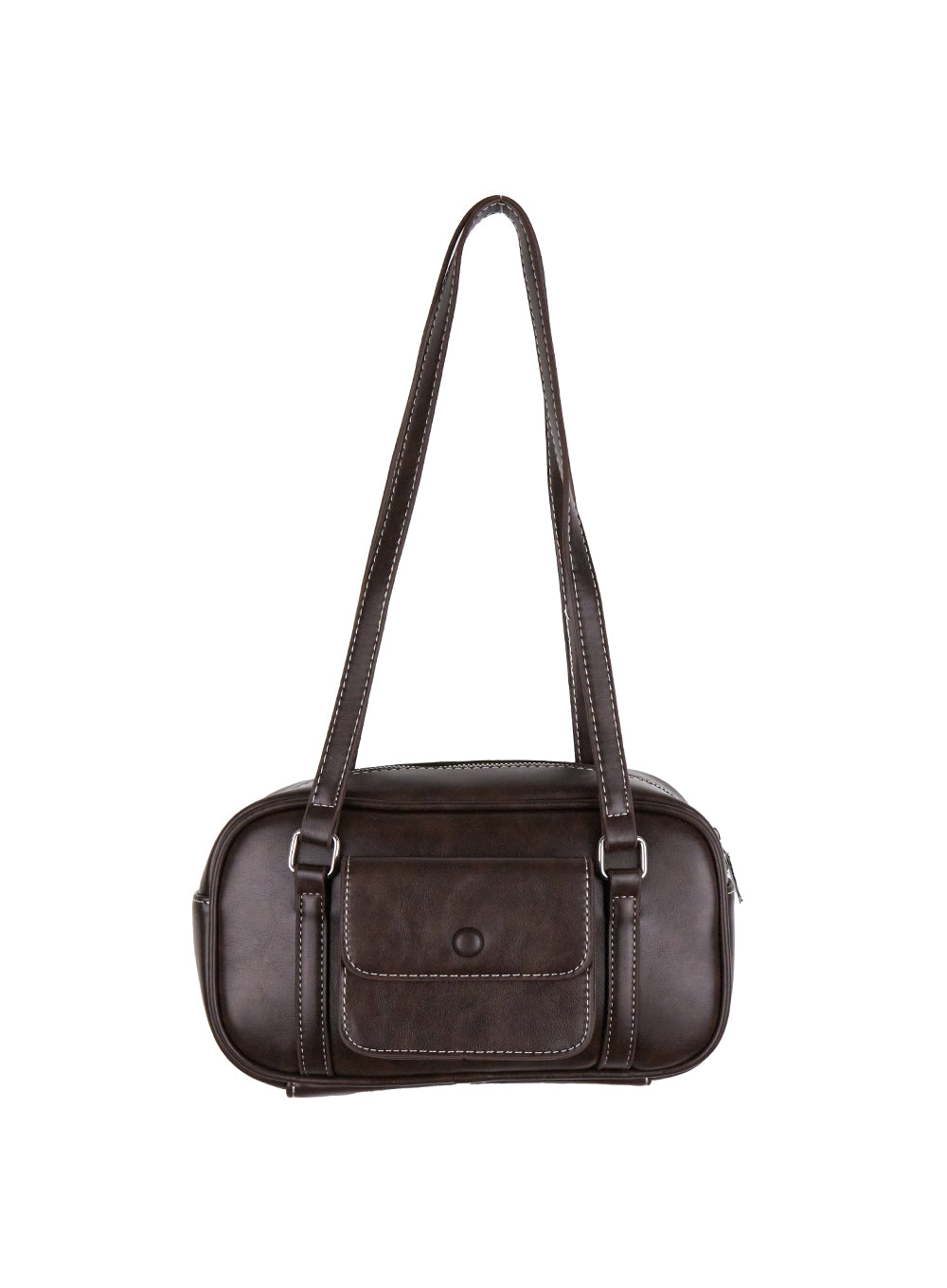 pocketed-mini-shoulder-bag-cj521 / Dark brown