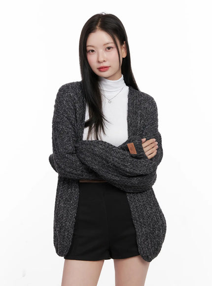 casual-loose-fit-cardigan-cn504 / Dark gray