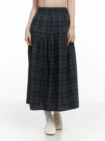 plaid-tiered-maxi-skirt-cj507