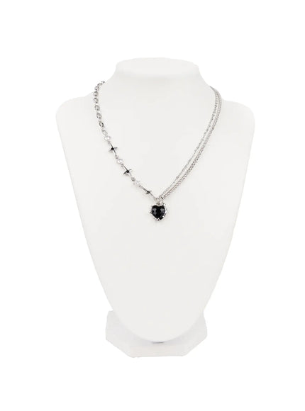 black-heart-chain-necklace-ca508