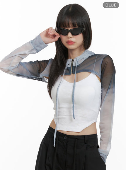 gradient-graphic-mesh-hooded-bolero-cy414