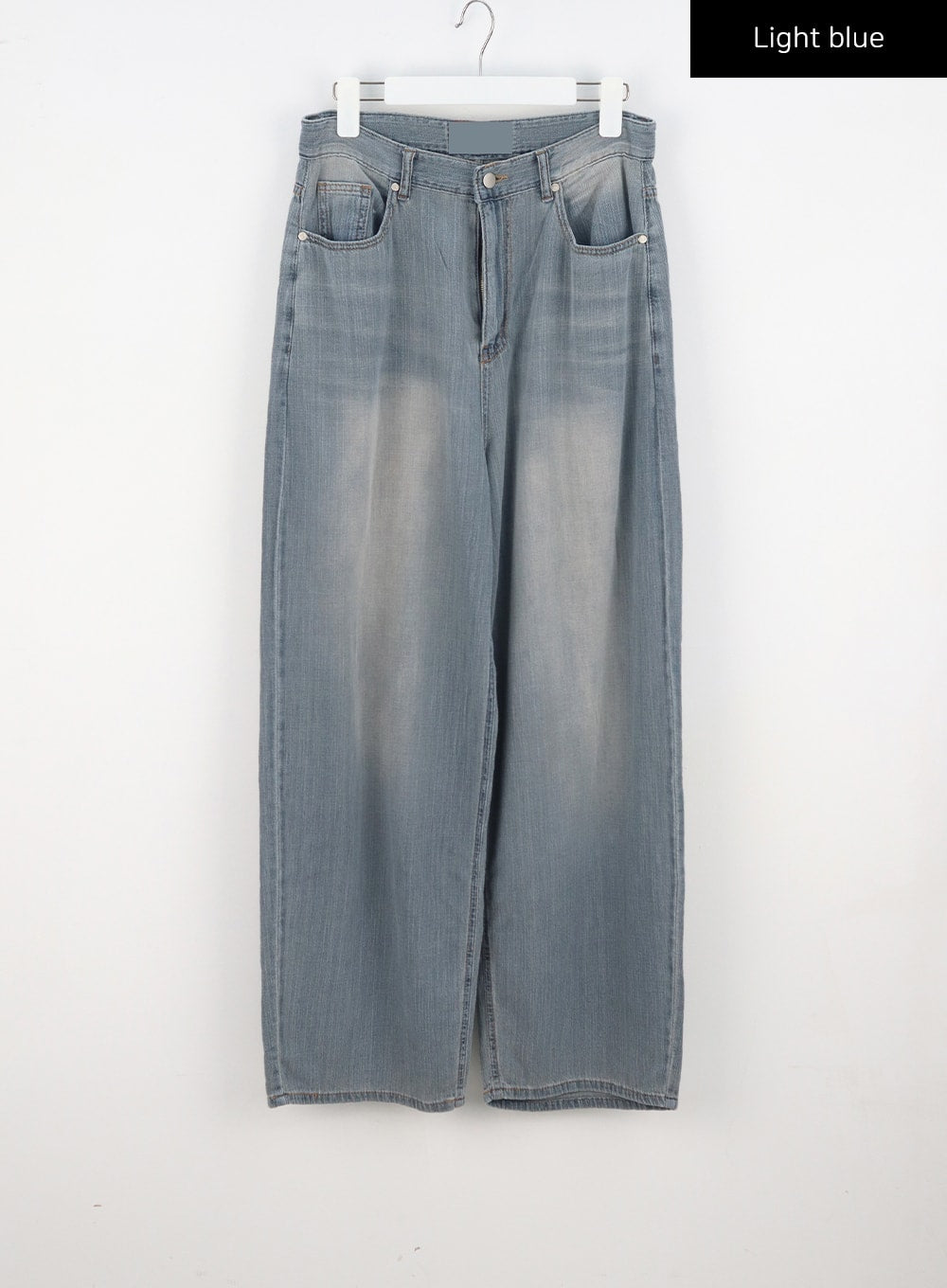 Baggy Low Rise Jeans CA326 in Light blue, size L