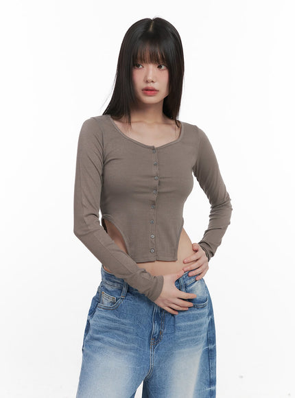 buttoned-long-sleeve-crop-top-cj524