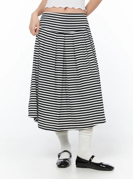 striped-flare-long-skirt-cy512