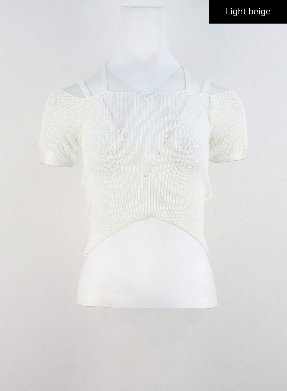 Off The Shoulder Ribbed Top in Bright White