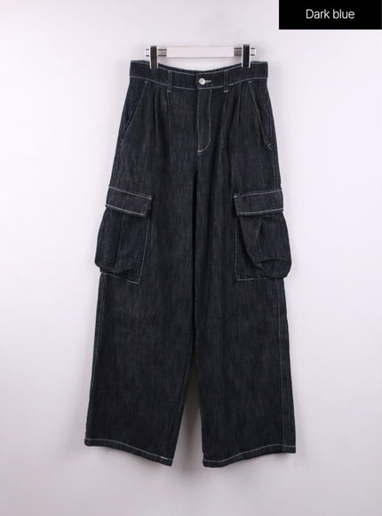 denim-cargo-wide-leg-jeans-cf407