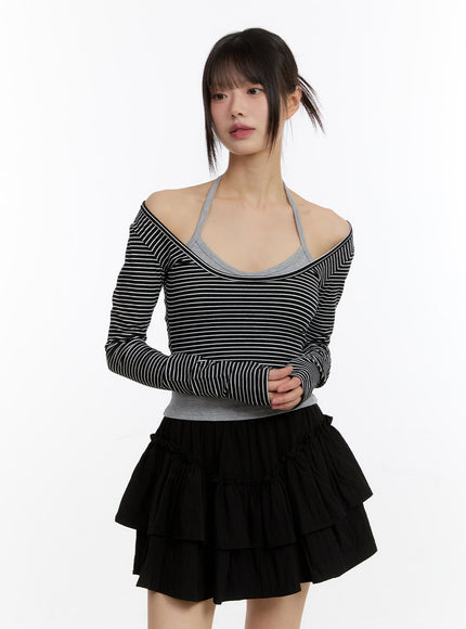 stripe-long-sleeve-crop-top-with-tank-top-ca508