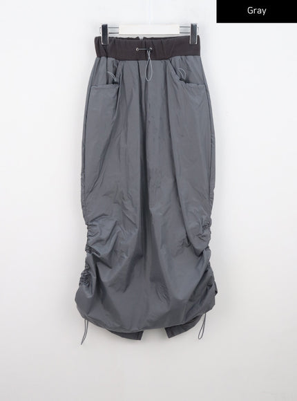 nylon-shirring-midi-skirt-cn307