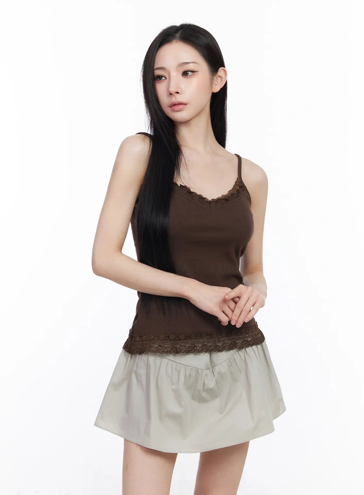 lace-ruffle-trim-v-neck-tank-cm518